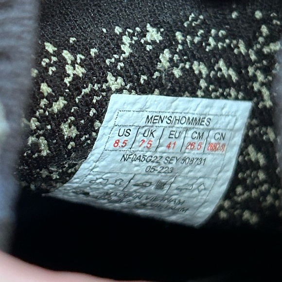 The North Face Back-To-Berkeley III Sport Boots black Waterproof Men’s size 8.5 - Picture 10 of 10